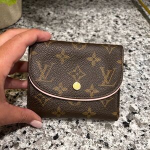 Louis Vuitton Ariane Brown ballerina pink Monogram Wallet